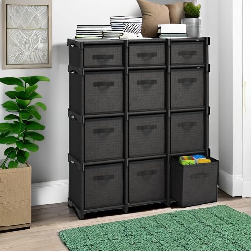 Black DIY Cube Storage Organizer Shelf