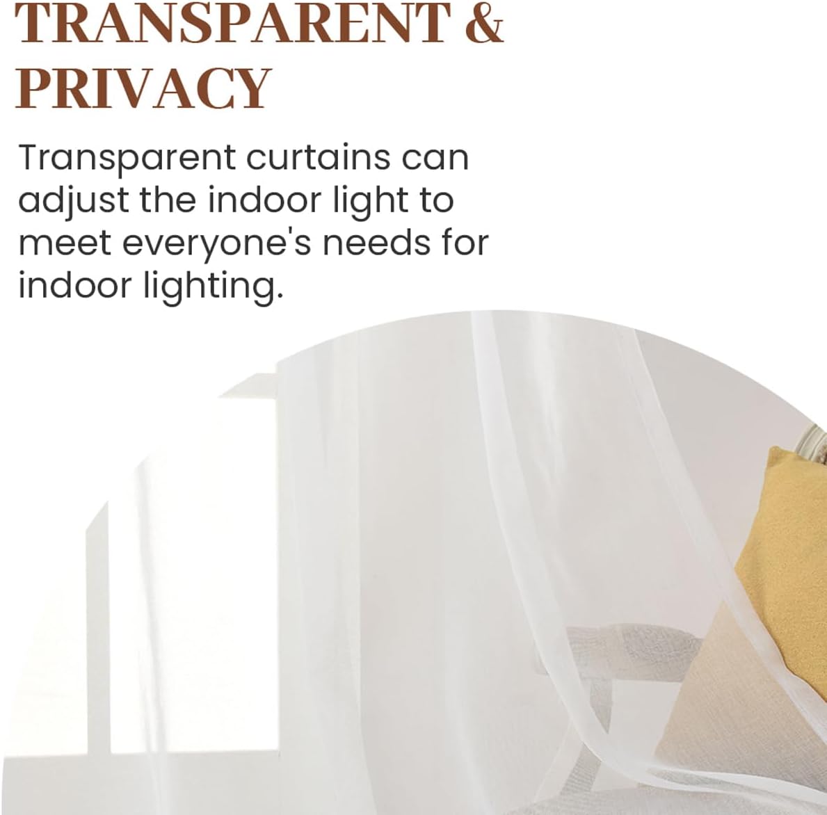 White Textured Sheer Curtains 2 Panels