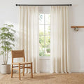 Natural Linen Blend Curtains 2 Panels