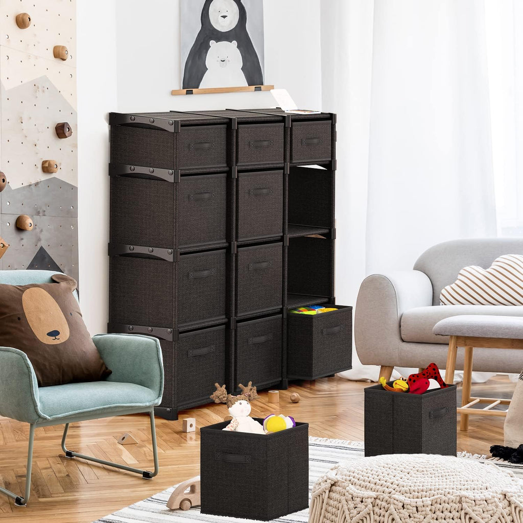 Black DIY Cube Storage Organizer Shelf