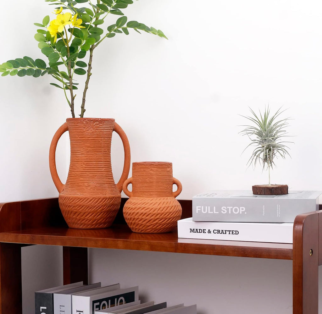 Rustic Ceramic Vase Set of 3