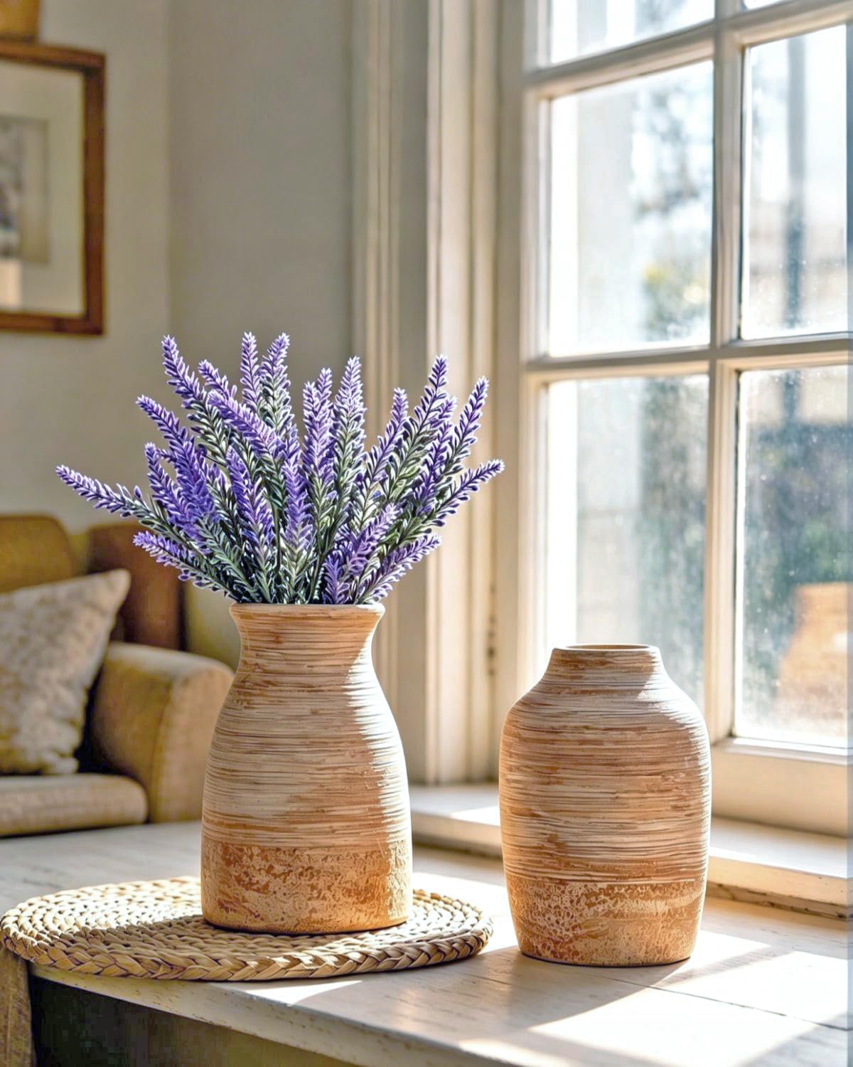 Neutral Terracotta Rustic Vase Set of 2
