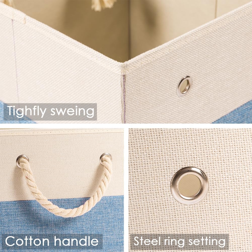 Linen Cube Storage Bins 4 Pack