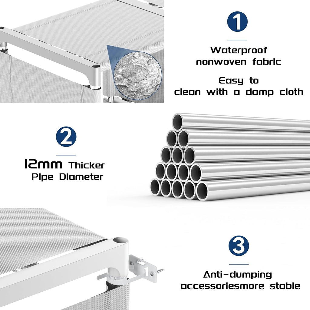 12 Cube White Storage Shelf