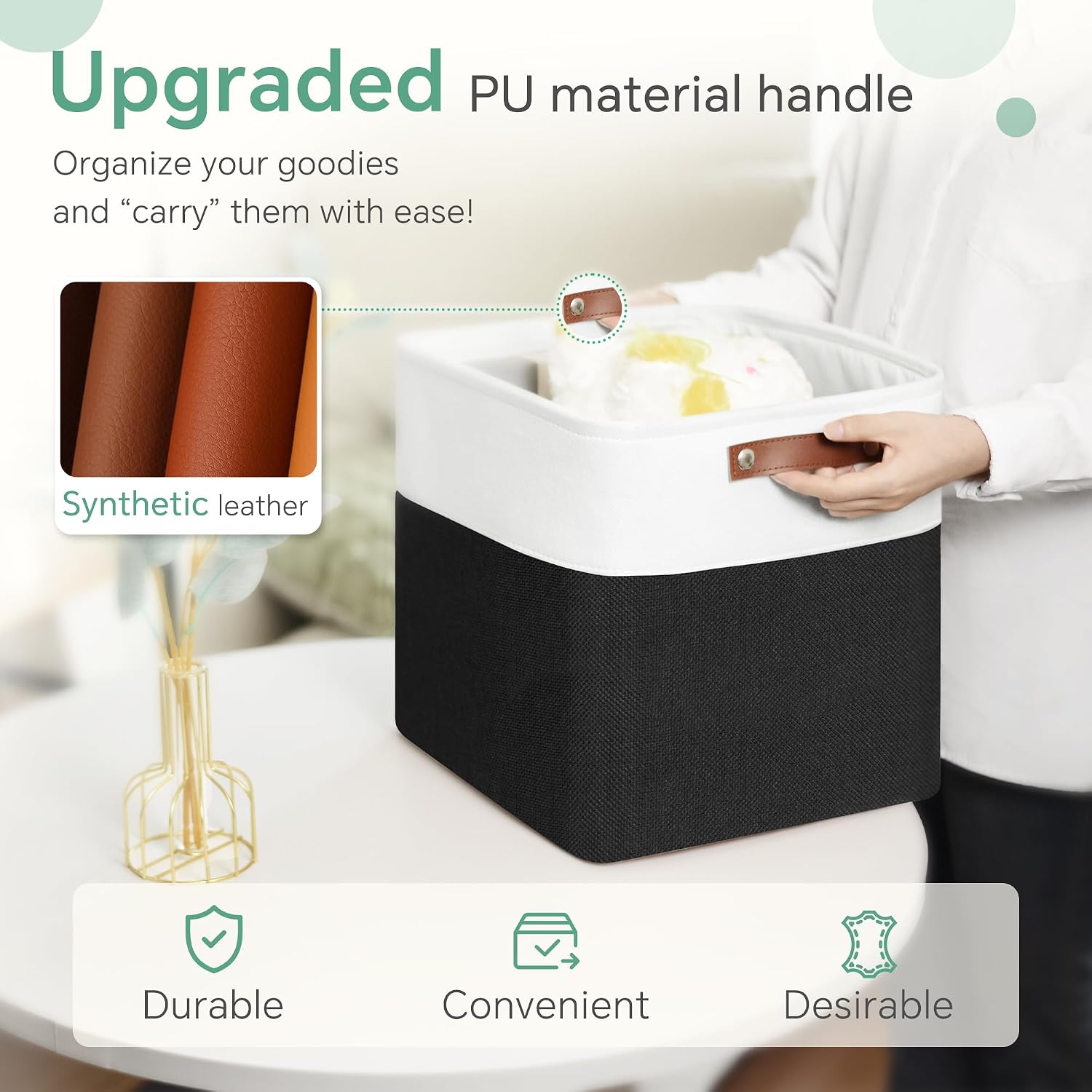 Fabric Cube Storage Bins 6 Pack