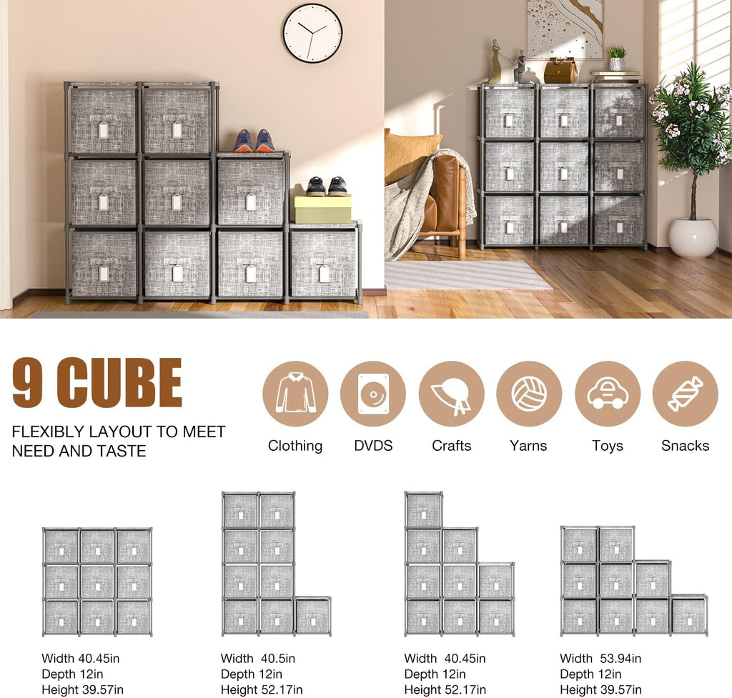 9 Cube Modular Storage Organizer