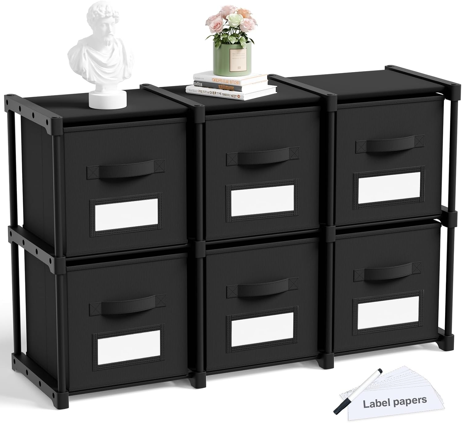 6 Cube Storage Organizer With Bins