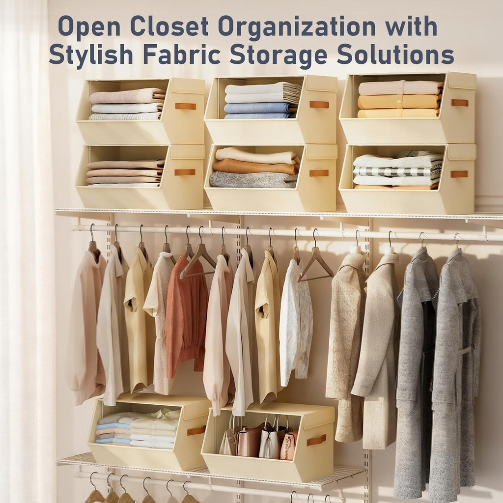 Stackable Fabric Closet Storage Bins