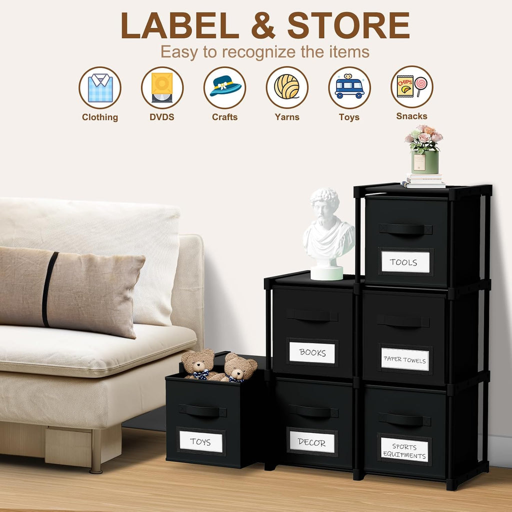 6 Cube Storage Organizer With Bins