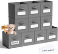 Gray Fabric Cube Storage Bins 10 Pack