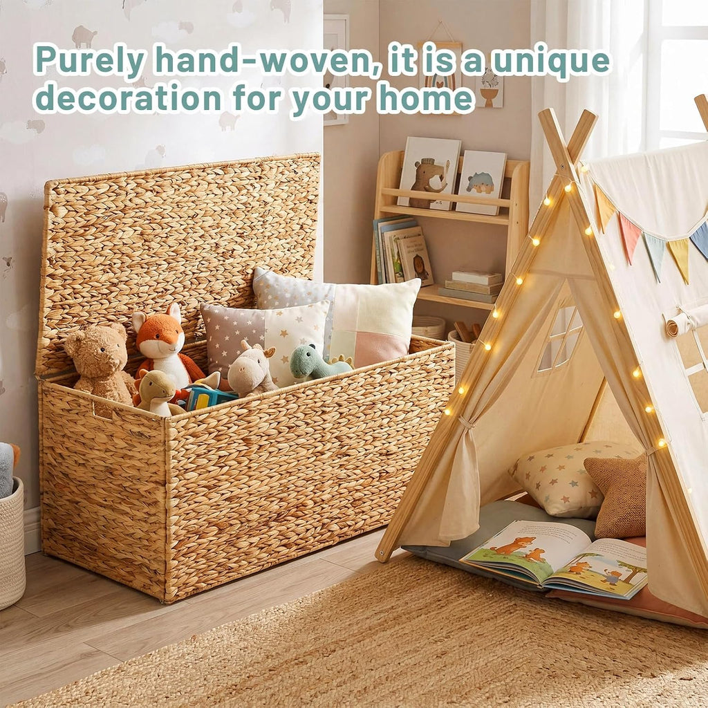 Water Hyacinth Wicker Storage Trunk