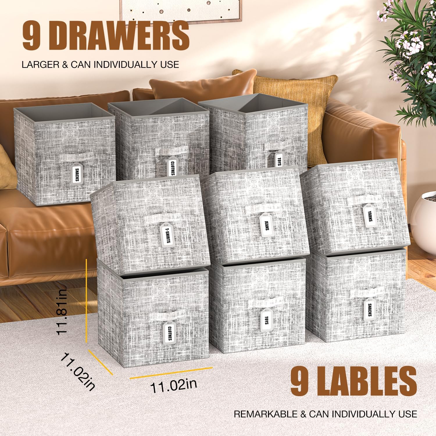 9 Cube Modular Storage Organizer