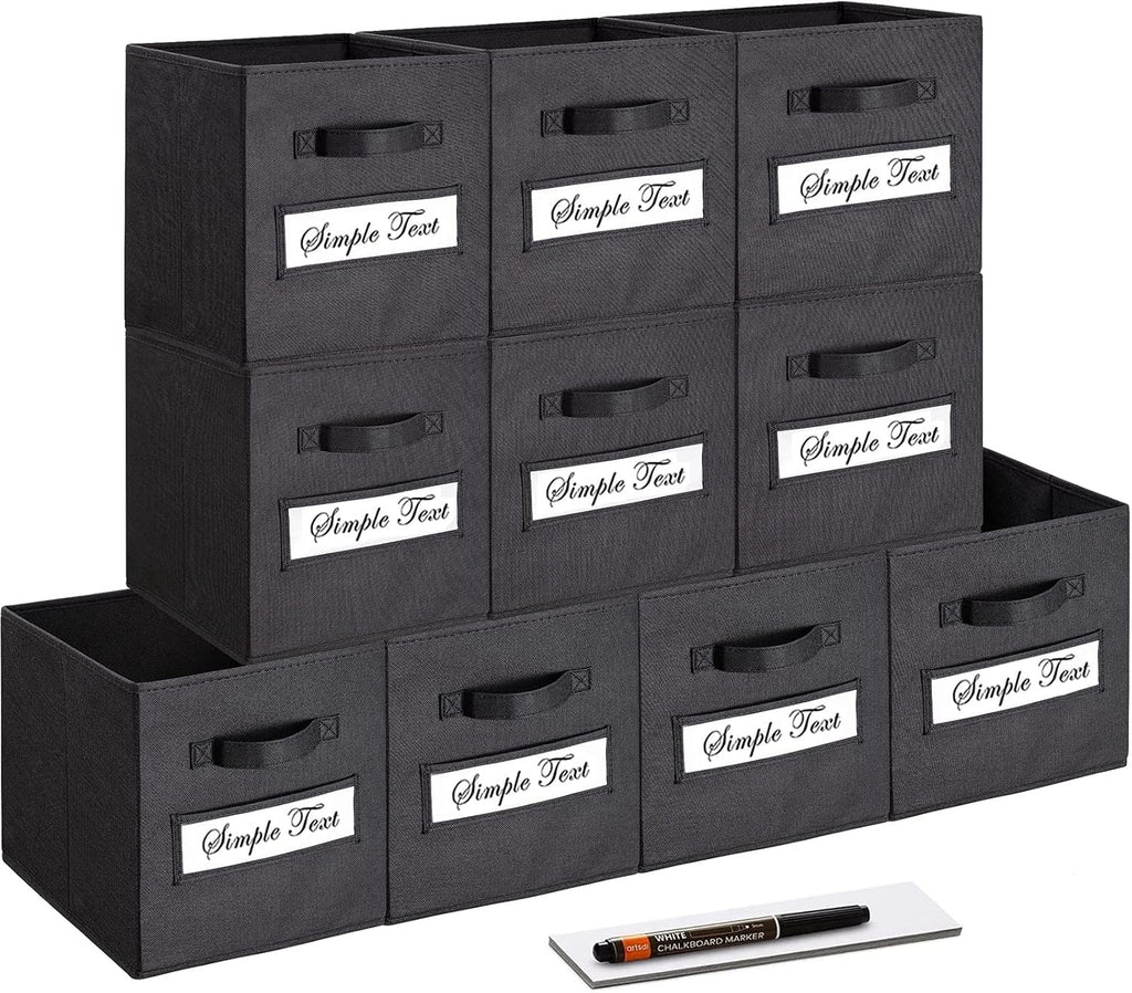 Fabric Cube Storage Bins 10 Pack