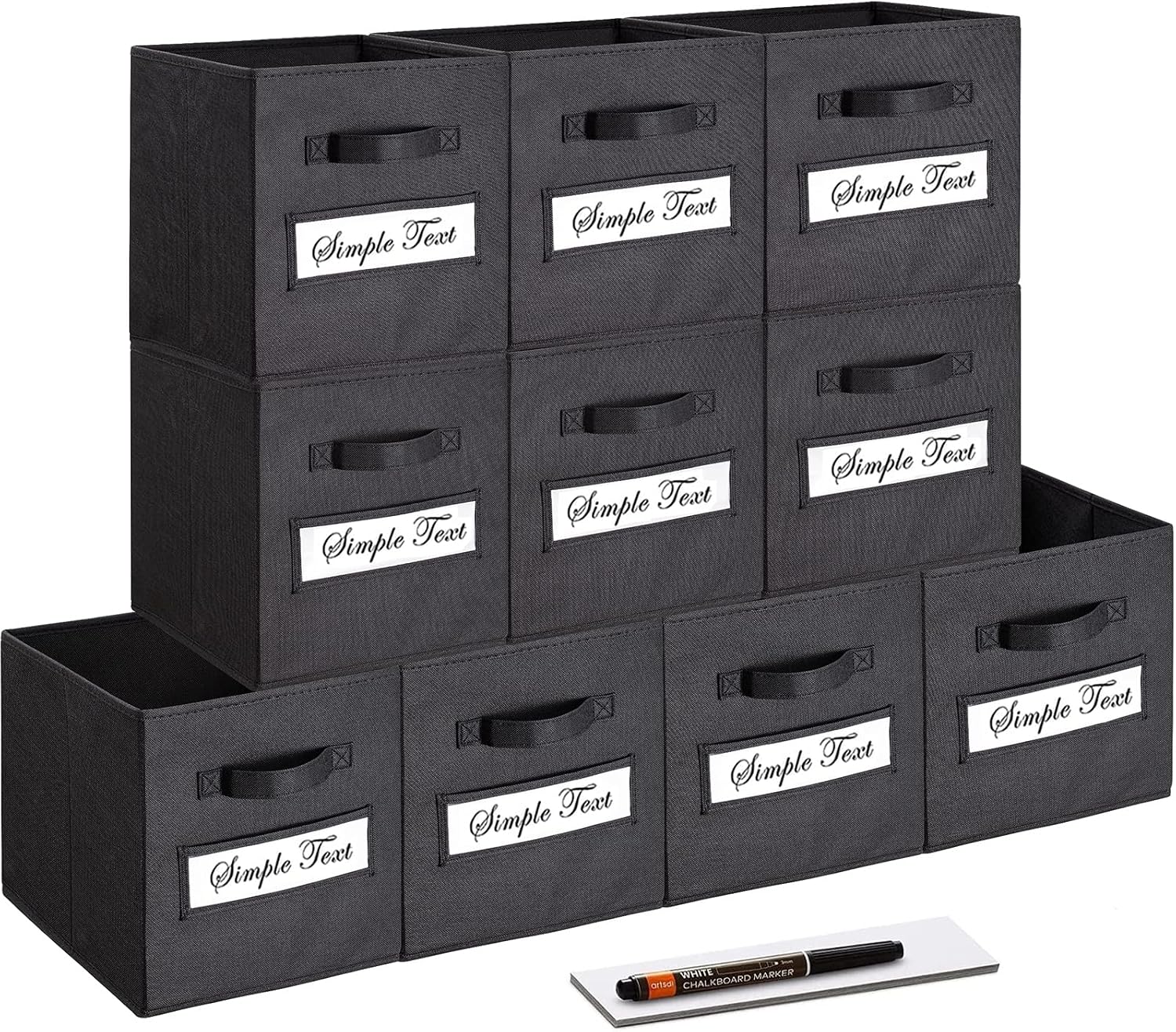Fabric Cube Storage Bins 10 Pack