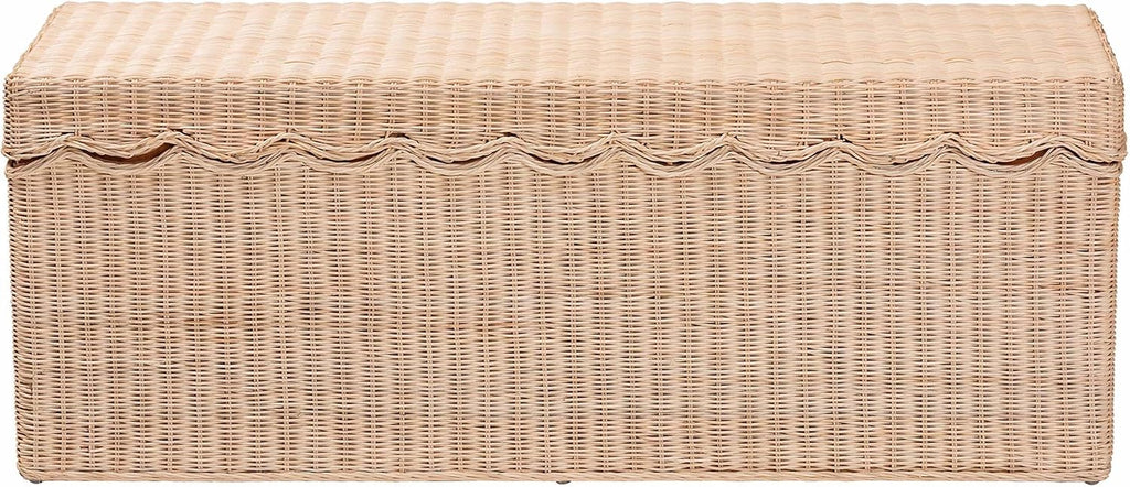 Rattan Lift-Top Storage Chest Bench