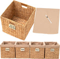 Water Hyacinth Cube Storage Baskets
