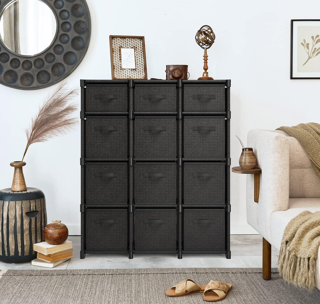 Black DIY Cube Storage Organizer Shelf