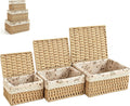 Nesting Rattan Storage Baskets With Lids