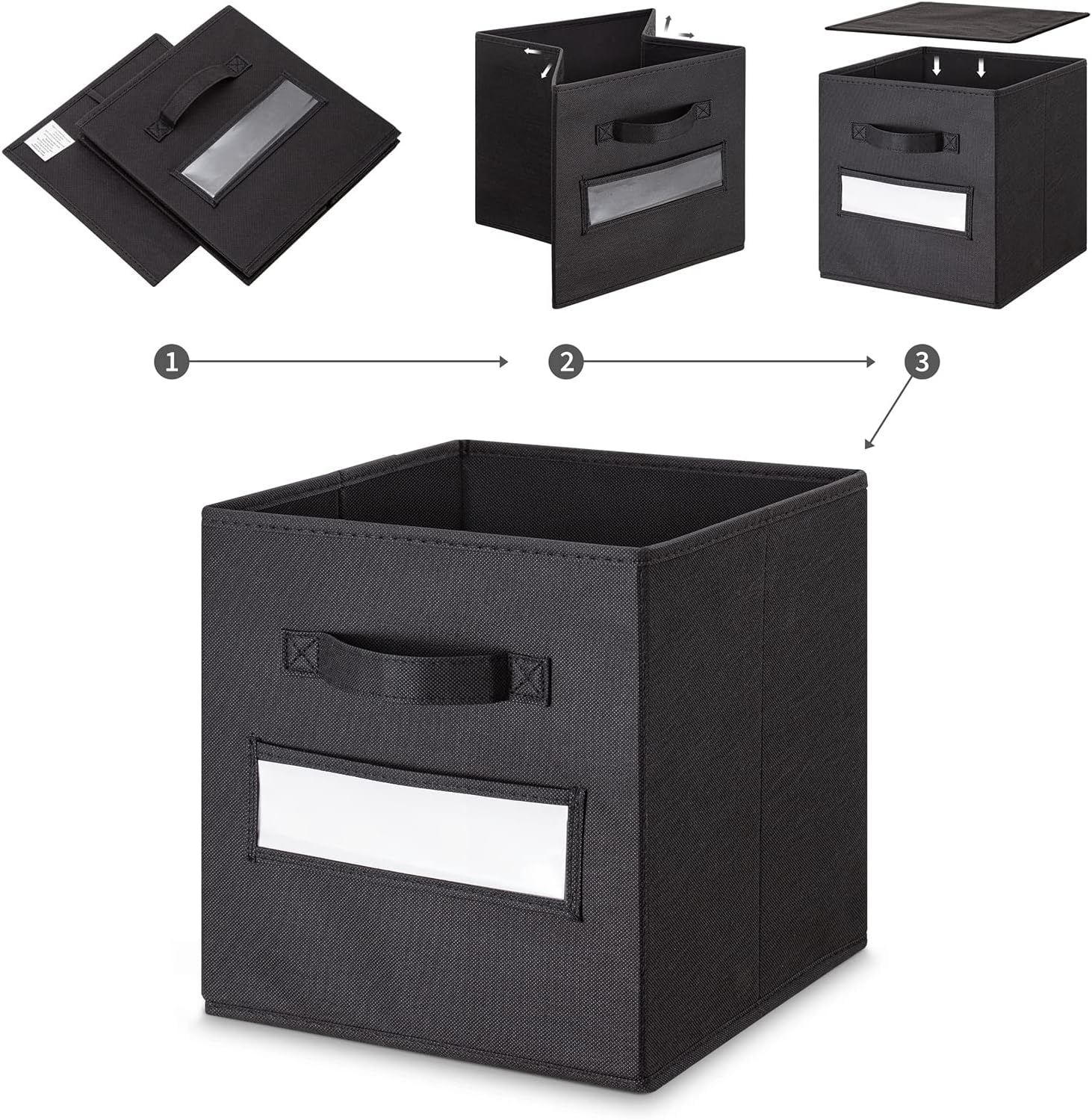 Fabric Cube Storage Bins 10 Pack
