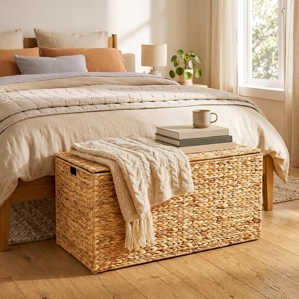 Water Hyacinth Wicker Storage Trunk