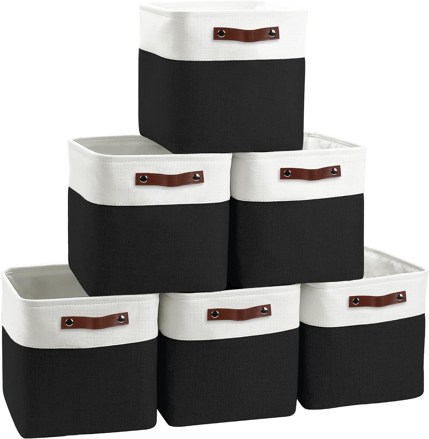 Fabric Cube Storage Bins 6 Pack