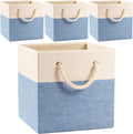 Linen Cube Storage Bins 4 Pack