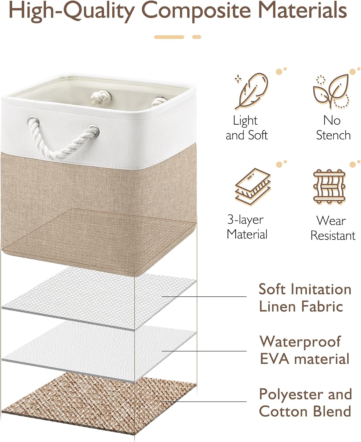 Fabric Cube Storage Bins 6 Pack