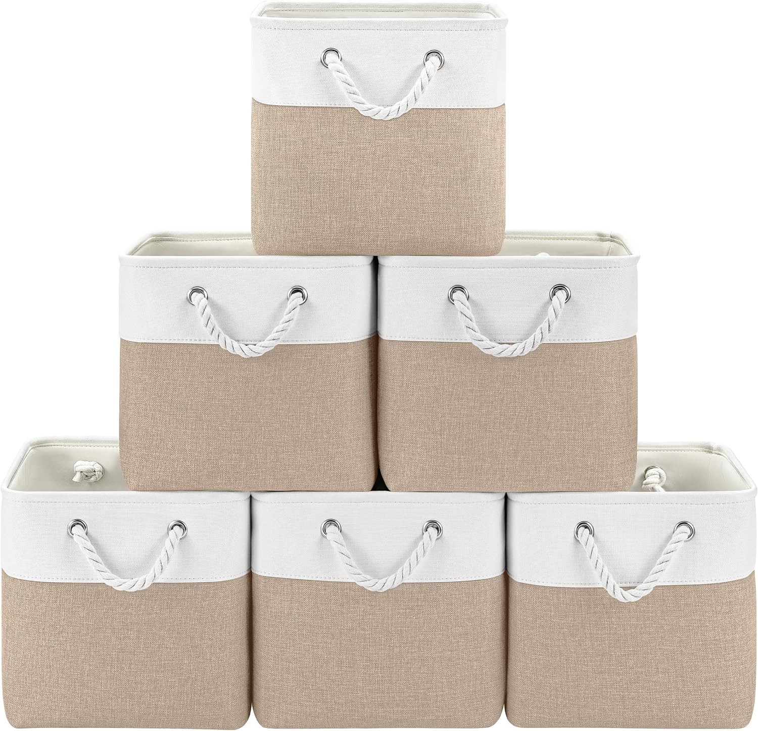 Fabric Cube Storage Bins 6 Pack
